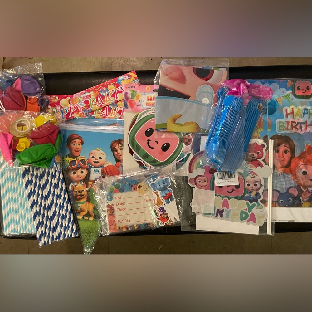 Cocomelon Party Supplies Lot